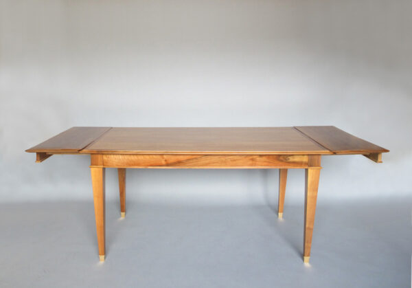 Fine French 1940s Extendable Walnut Dining/Writing Table - Image 7