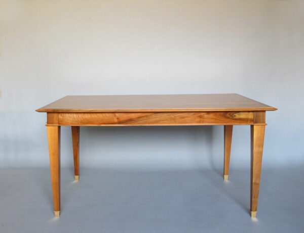 Fine French 1940s Extendable Walnut Dining/Writing Table - Image 6