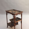 Fine French Japonisme Lacquered Side Table with Shagreen Inlays