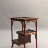 Fine French Japonisme Lacquered Side Table with Shagreen Inlays