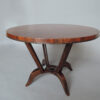 French Art Deco Rosewood Gueridon with a Four Curved-Leg Pedestal