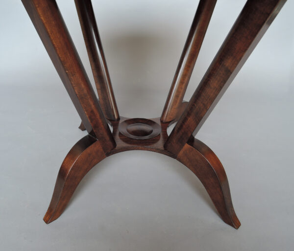 French Art Deco Rosewood Gueridon with a Four Curved-Leg Pedestal - Image 10