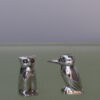 Set of 4 Christofle 'Gallia' silver plated Figural Salt and Pepper Shakers