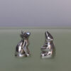 Set of 4 Christofle 'Gallia' silver plated Figural Salt and Pepper Shakers