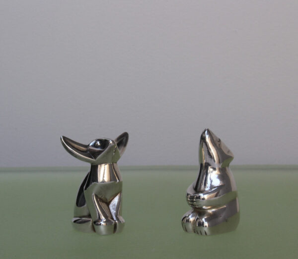 Set of 4 Christofle 'Gallia' silver plated Figural Salt and Pepper Shakers - Image 9