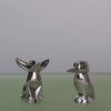 Set of 4 Christofle 'Gallia' silver plated Figural Salt and Pepper Shakers