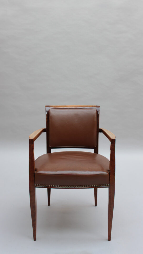 Fine French Art Deco Beech Wood Desk Chair - Image 2