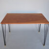 French 1950s Black Metal and Wood Occasional / Writing Table