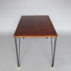 French 1950s Black Metal and Wood Occasional / Writing Table