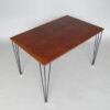 French 1950s Black Metal and Wood Occasional / Writing Table