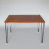 French 1950s Black Metal and Wood Occasional / Writing Table