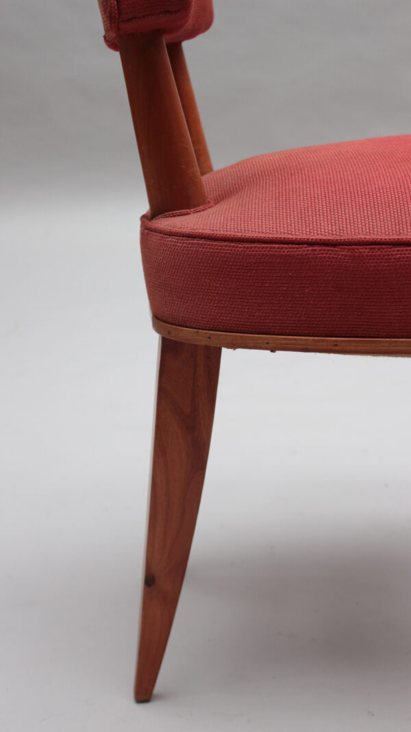 Set of 6 Fine French 1950s Dining Chairs in the manner of Royere - Image 12