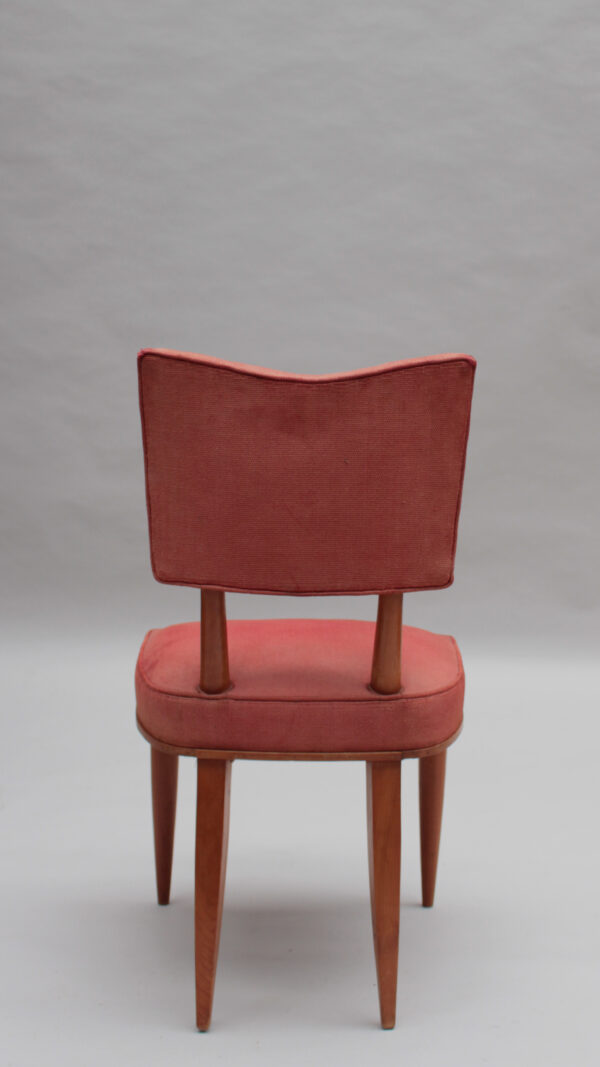 Set of 6 Fine French 1950s Dining Chairs in the manner of Royere - Image 7