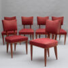 Set of 6 Fine French 1950s Dining Chairs in the manner of Royere