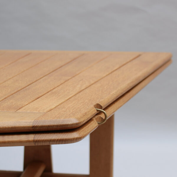 Fine French 1950s Oak "Portefeuille" Table by Guillerme & Chambron - Image 13