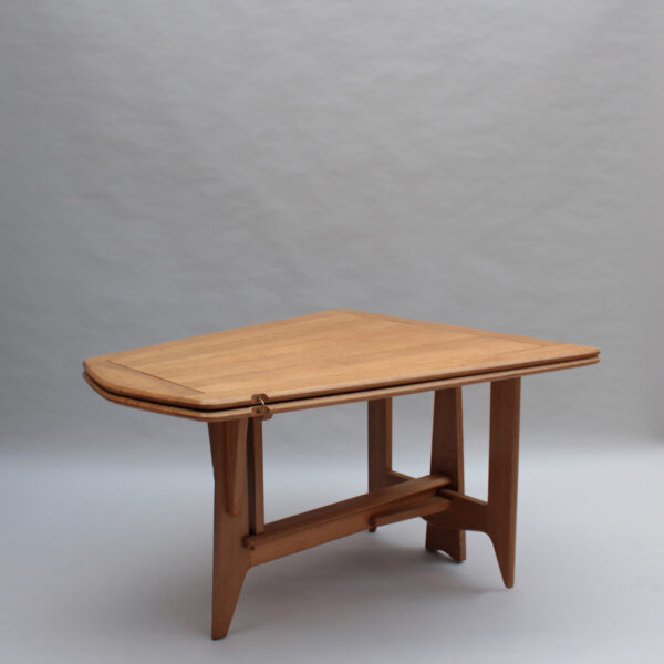 Fine French 1950s Oak "Portefeuille" Table by Guillerme & Chambron - Image 7