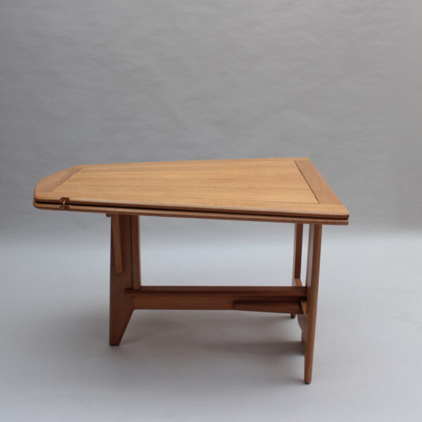 Fine French 1950s Oak "Portefeuille" Table by Guillerme & Chambron - Image 9