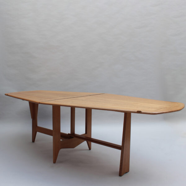 Fine French 1950s Oak "Portefeuille" Table by Guillerme & Chambron - Image 4