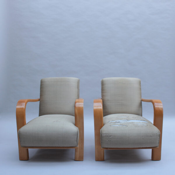 Pair of Fine French 1930s Armchairs by Robert Block - Image 3