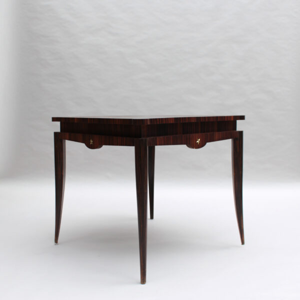 Fine French 1940s Ebony Macassar Game Table - Image 6