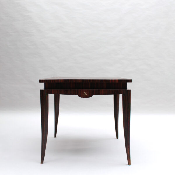 Fine French 1940s Ebony Macassar Game Table - Image 10