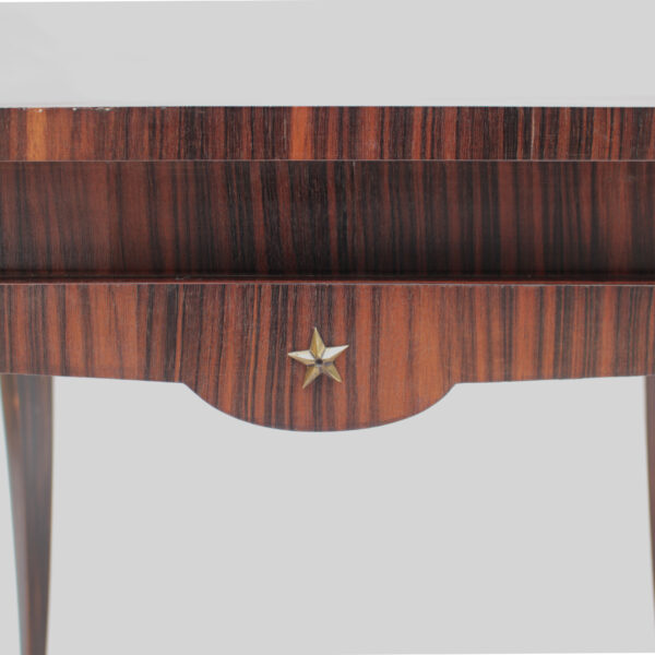 Fine French 1940s Ebony Macassar Game Table - Image 9