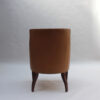 Fine French 1950s Mahogany and Leather Armchair by Jacques Quinet