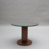 Fine French 1930s Wooden Gueridon by Jules Leleu with a Mirrored Top