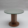 Fine French 1930s Wooden Gueridon by Jules Leleu with a Mirrored Top