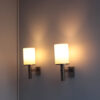 Pair of Fine French Art Deco Glass and Nickel Sconces by Atelier Jean Perzel