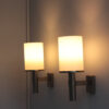 Pair of Fine French Art Deco Glass and Nickel Sconces by Atelier Jean Perzel