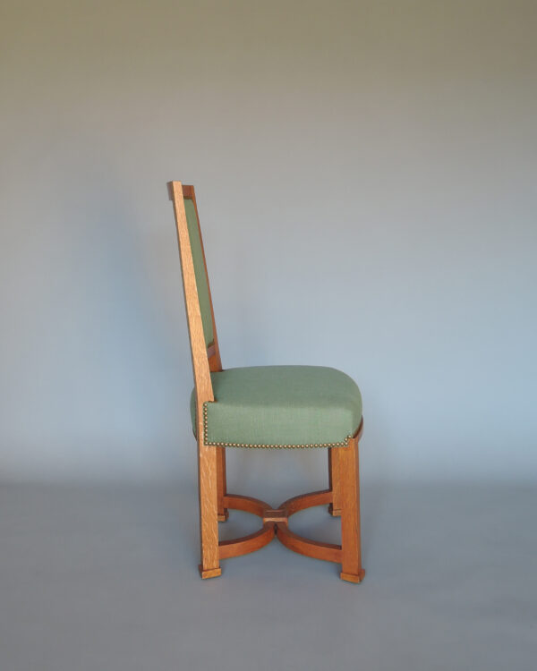 2 Fine French 1950s Solid Oak Chairs by Arbus - Image 13