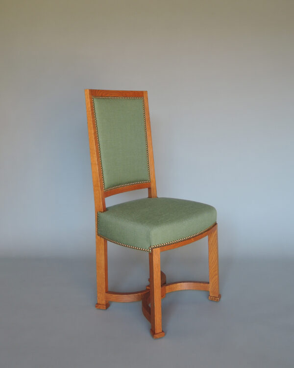 2 Fine French 1950s Solid Oak Chairs by Arbus - Image 14