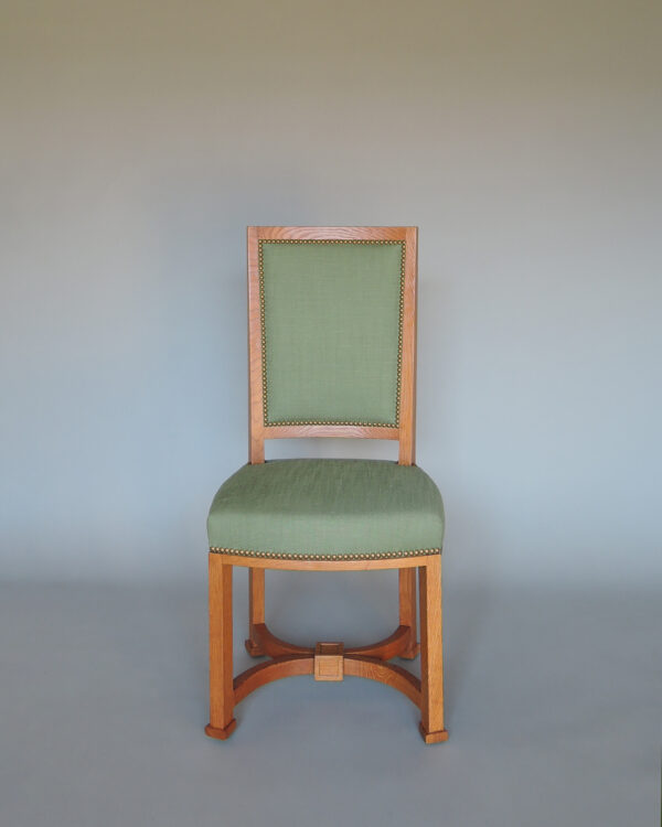 2 Fine French 1950s Solid Oak Chairs by Arbus - Image 15