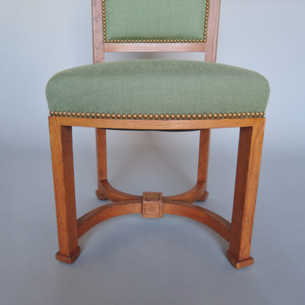 2 Fine French 1950s Solid Oak Chairs by Arbus - Image 17