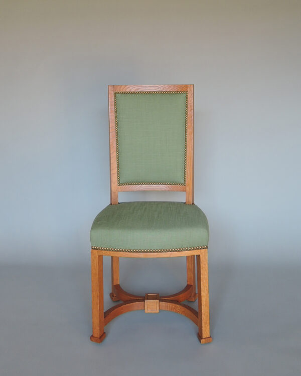 2 Fine French 1950s Solid Oak Chairs by Arbus - Image 7