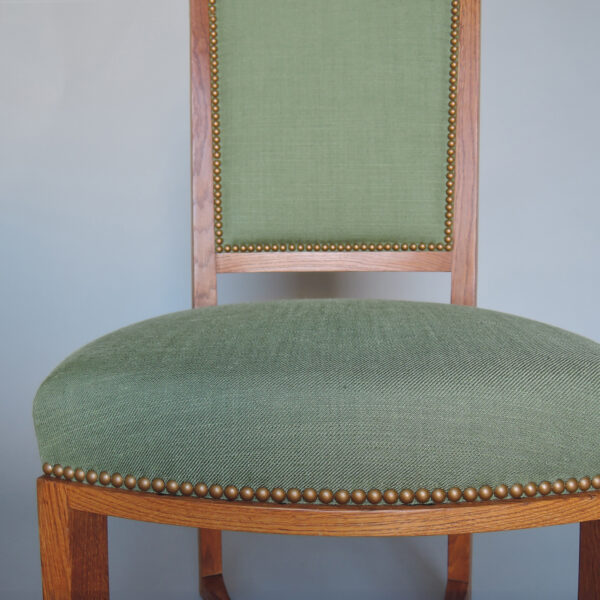 2 Fine French 1950s Solid Oak Chairs by Arbus - Image 16