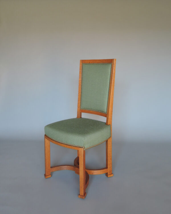 2 Fine French 1950s Solid Oak Chairs by Arbus - Image 8