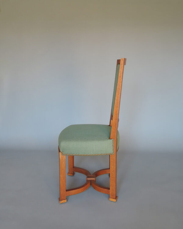 2 Fine French 1950s Solid Oak Chairs by Arbus - Image 9