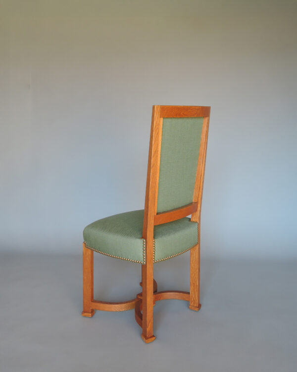 2 Fine French 1950s Solid Oak Chairs by Arbus - Image 10