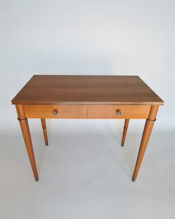 Fine French Art Deco Cherry Desk with Bronze Details - Image 3