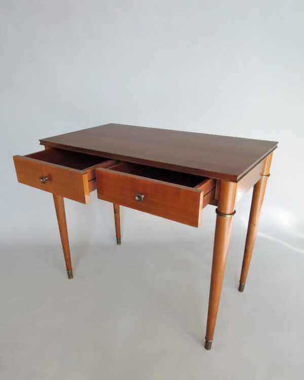 Fine French Art Deco Cherry Desk with Bronze Details - Image 5