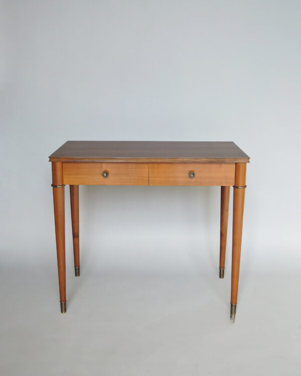 Fine French Art Deco Cherry Desk with Bronze Details - Image 6