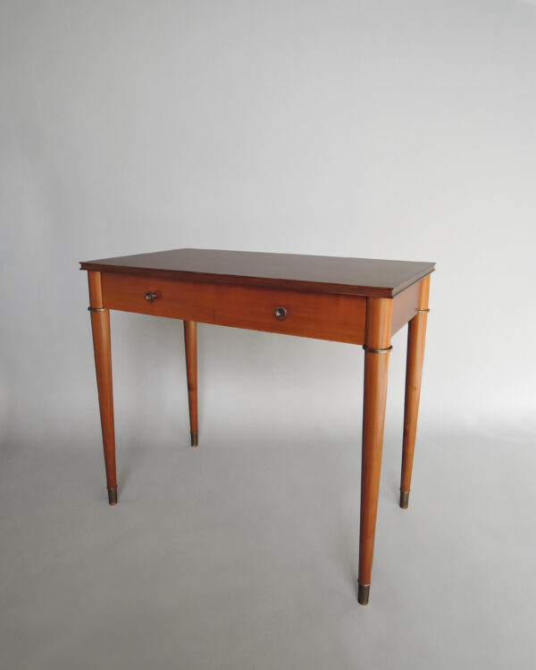 Fine French Art Deco Cherry Desk with Bronze Details - Image 7