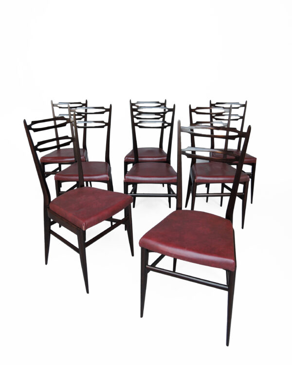 Set of 8 Fine French 1950s Dining Chairs by Maurice Flachet