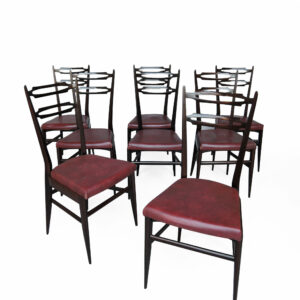 Set of 8 Fine French 1950s Dining Chairs by Maurice Flachet