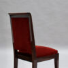 Set of 4 French Art Deco Mahogany Dining Chairs by Gaston Poisson