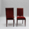 Set of 4 French Art Deco Mahogany Dining Chairs by Gaston Poisson