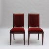 Set of 4 French Art Deco Mahogany Dining Chairs by Gaston Poisson