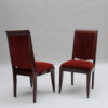 Set of 4 French Art Deco Mahogany Dining Chairs by Gaston Poisson